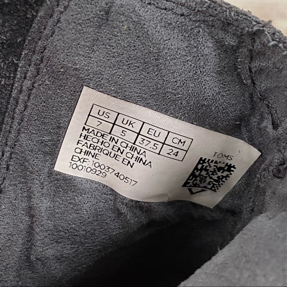 TOMS Majorca Open Toe Gray Perforated Booties Size 7 - Picture 15 of 16